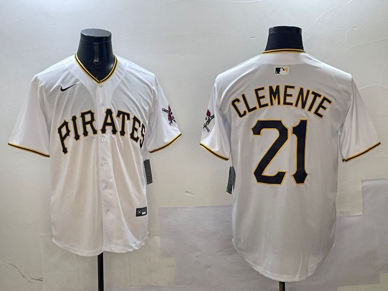 Men Pittsburgh Pirates #21 Clemente White Game 2025 Nike MLB Jersey style 1->pittsburgh pirates->MLB Jersey
